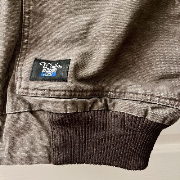 Walls Blizzard Pruf Mens 2XL Fleece Lined Cotton Canvas Hooded Jacket Vintage - Picture 6 of 9